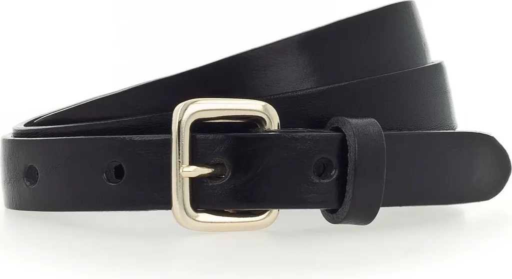 Vanzetti Cintura in Pelle Nera 20mm W90 - Robusta e Professionale