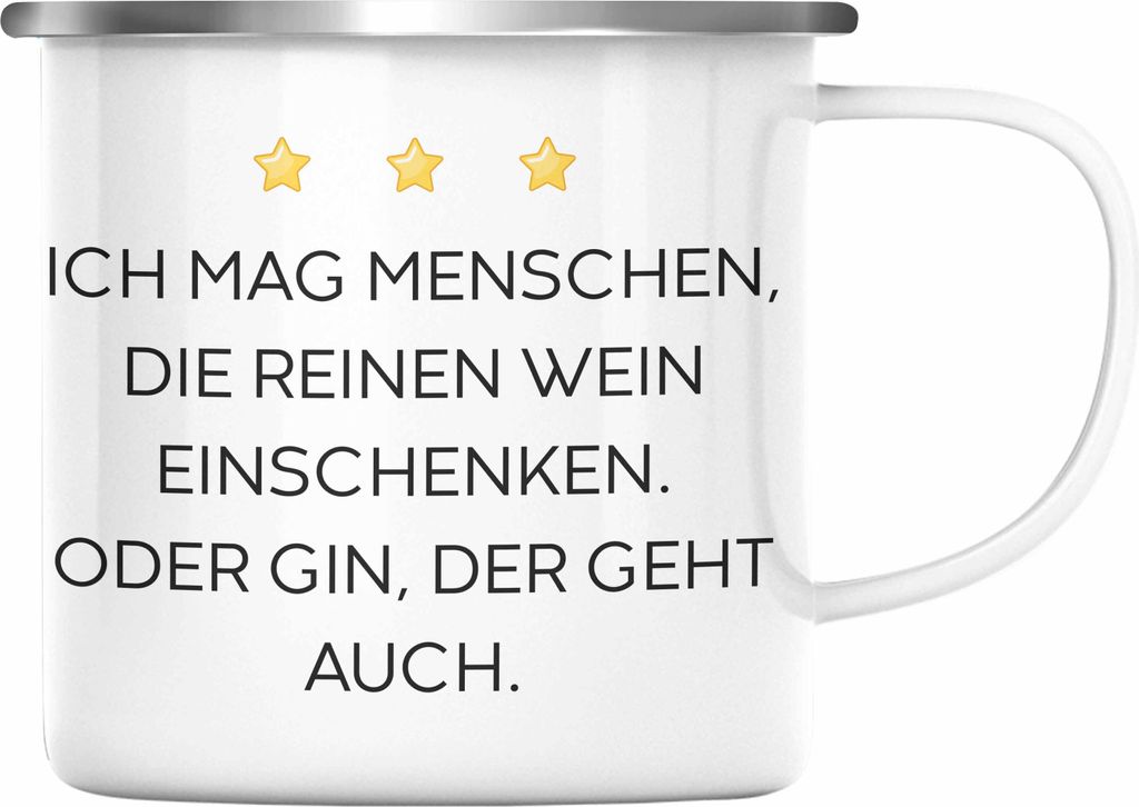 Trendation - Lustige Emaille Tasse mit Spruch für Frauen Männer Arbeit Büro Lustig Emaille Tassen Becher mit Sprüchen Kollegin Geschenk Sarkasm...
