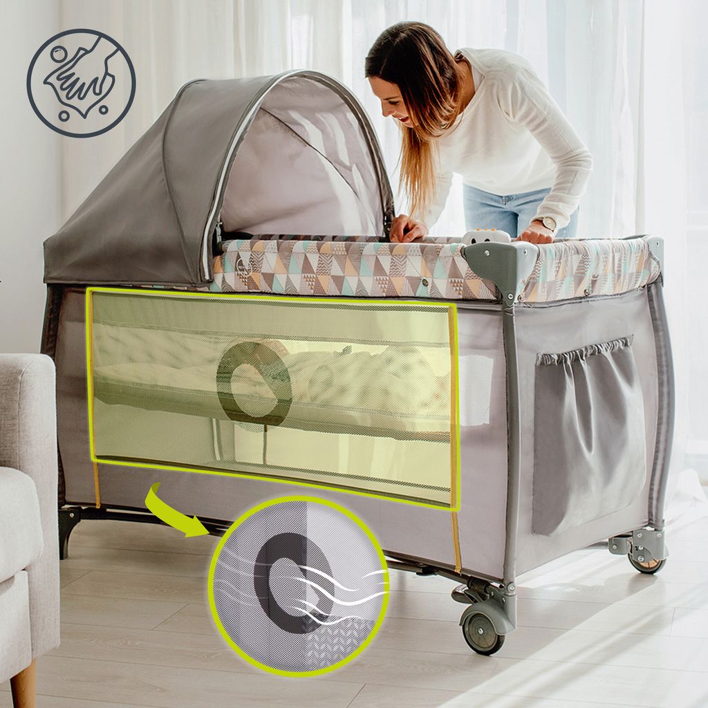 Lionelo Sven Plus 2in1 Baby Bett Laufstall Baby bis 15 kg Produktbild 11