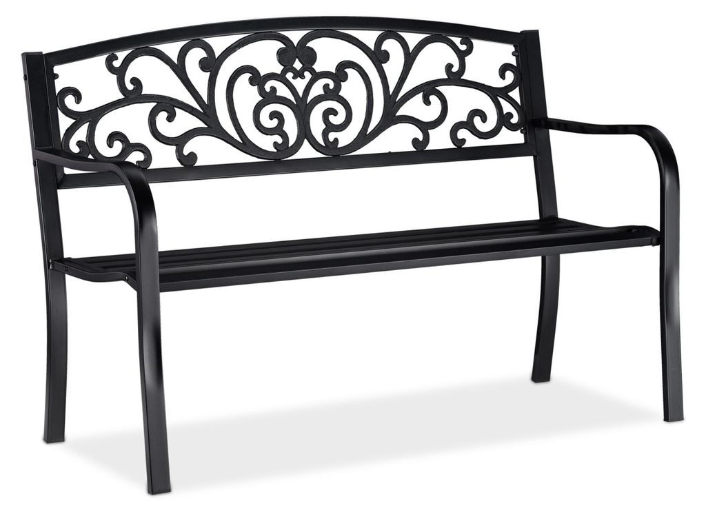 Panchina da giardino Relaxdays, comoda a due posti, con Immagine del prodotto 