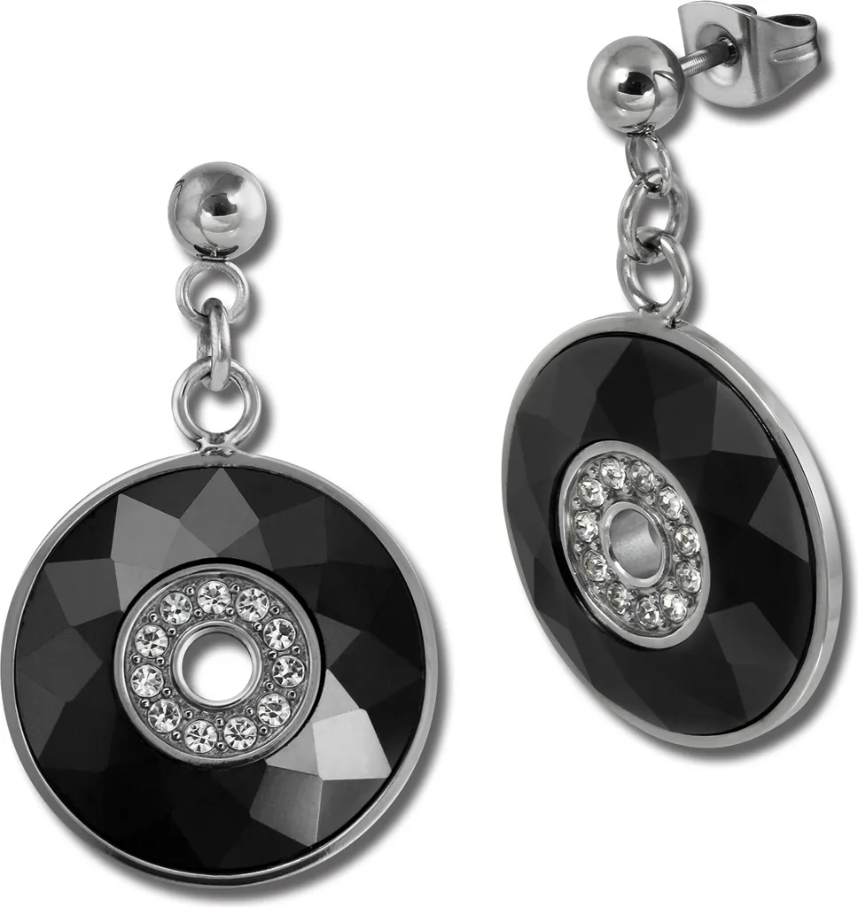 Orecchini Rock Amello ESOX29S Argento Nero - Gioielli Donna Alternativi