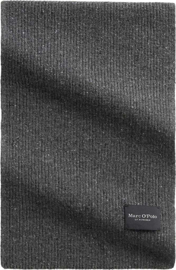 Marc O'Polo Schal Knitted Scarf Graphite Grey Melange grau