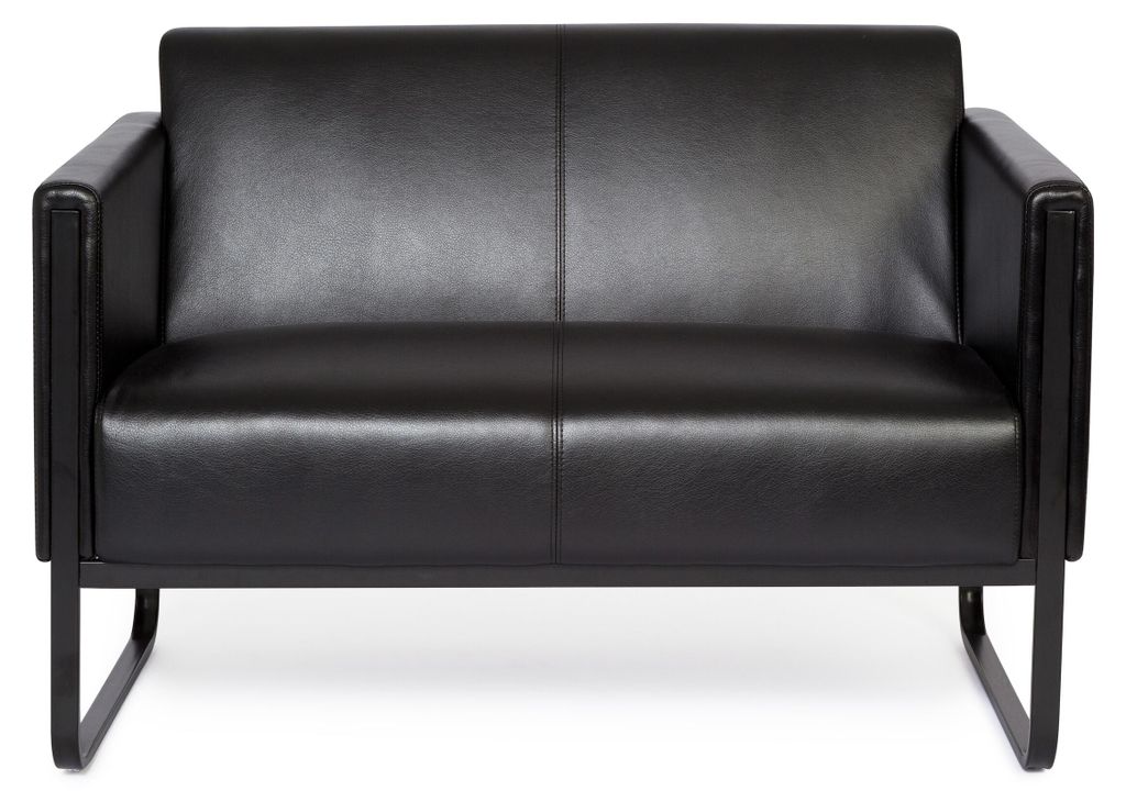 hjh OFFICE Lounge Sofa BALI BLACK Kunstleder Couch Produktbild 