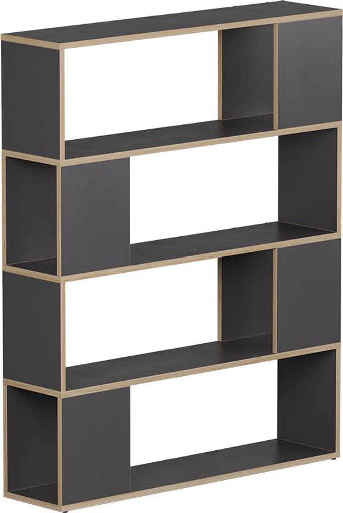Raumteiler Vicco Eneos Anthrazit/Eiche 100 x 124.5 cm, Produktbild 