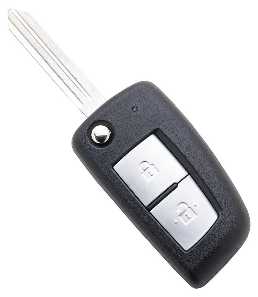 Auto-Schlüsselgehäuse Techstar, Taschenmesser-Typ, 2 Tasten, kompatibel mit Nissan Juke, Micra, Qashqai, X-Trail, Pulsar – Klinge NSN14