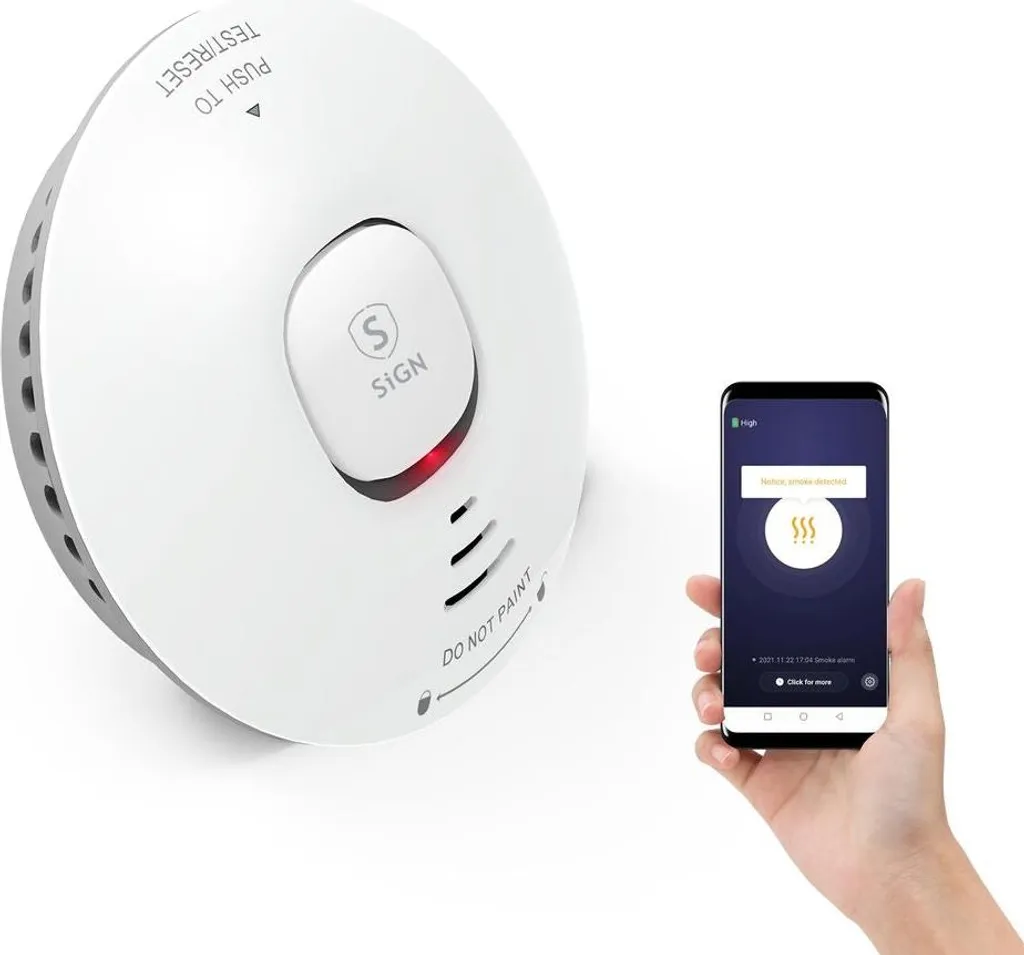 Détecteur de fumée intelligent Wi-Fi avec alertes smartphone SiGN