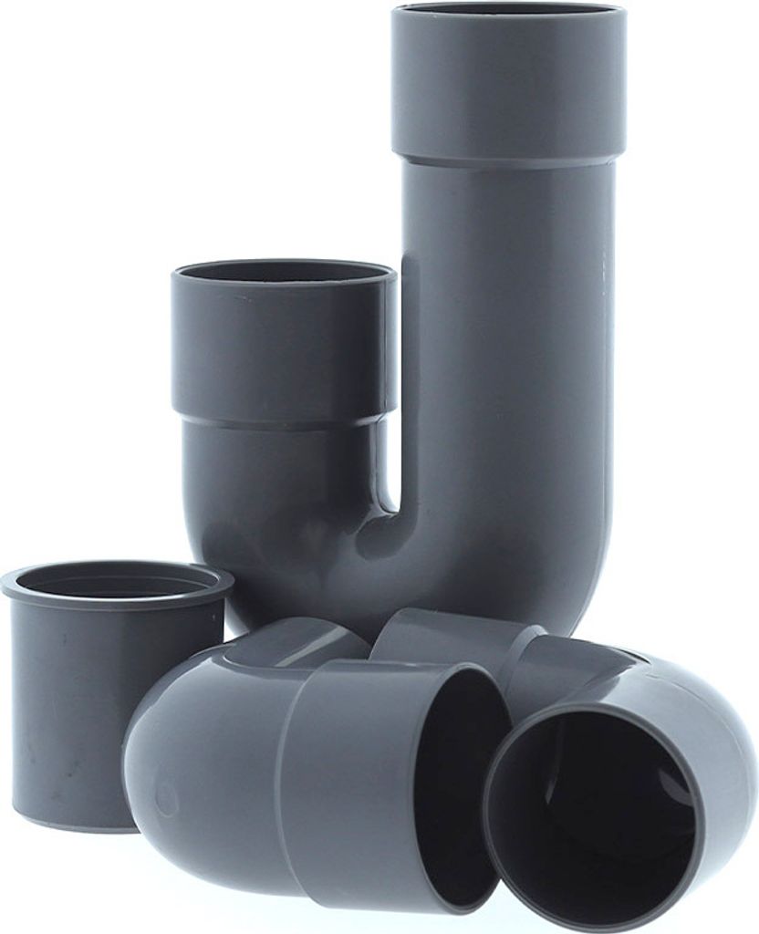 Siphonset 40mm S- und P-Siphon ABS Grau