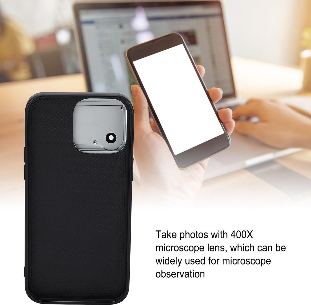 400x Mikroskopobjektiv HD Kleines Mini-Telefon für IPhone 14 Pro Max Kinder Erwachsene