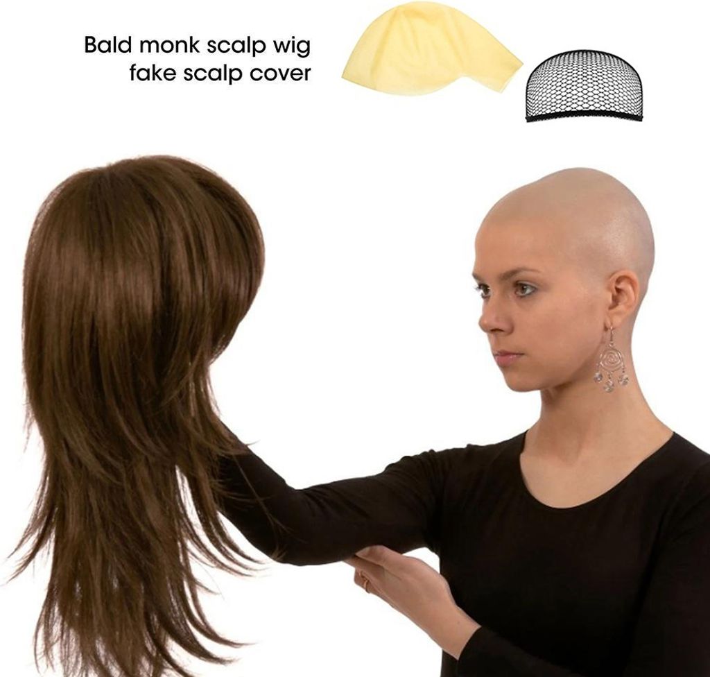 Latexové plešaté čepice,Hlava paruka Cap,Plešatý Cosplay Obrázek produktu 