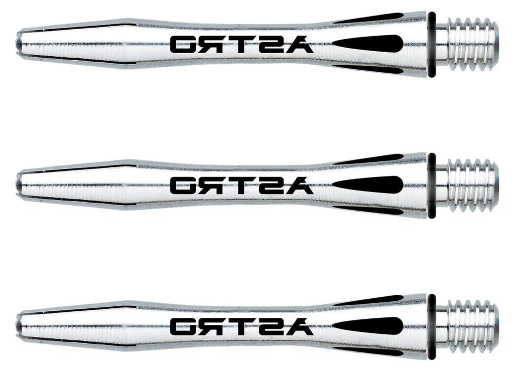 Astro Kurze Aluminium Dart Schäfte - 1 Set pro Packung (insgesamt 3 Schäfte)