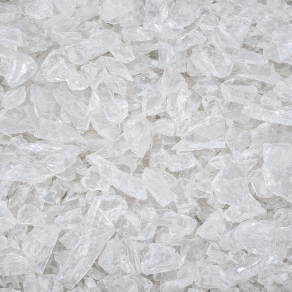 Weißer Glas-Kies 3–5 cm 1 kg – Dekorative Glassteine für Produktbild 