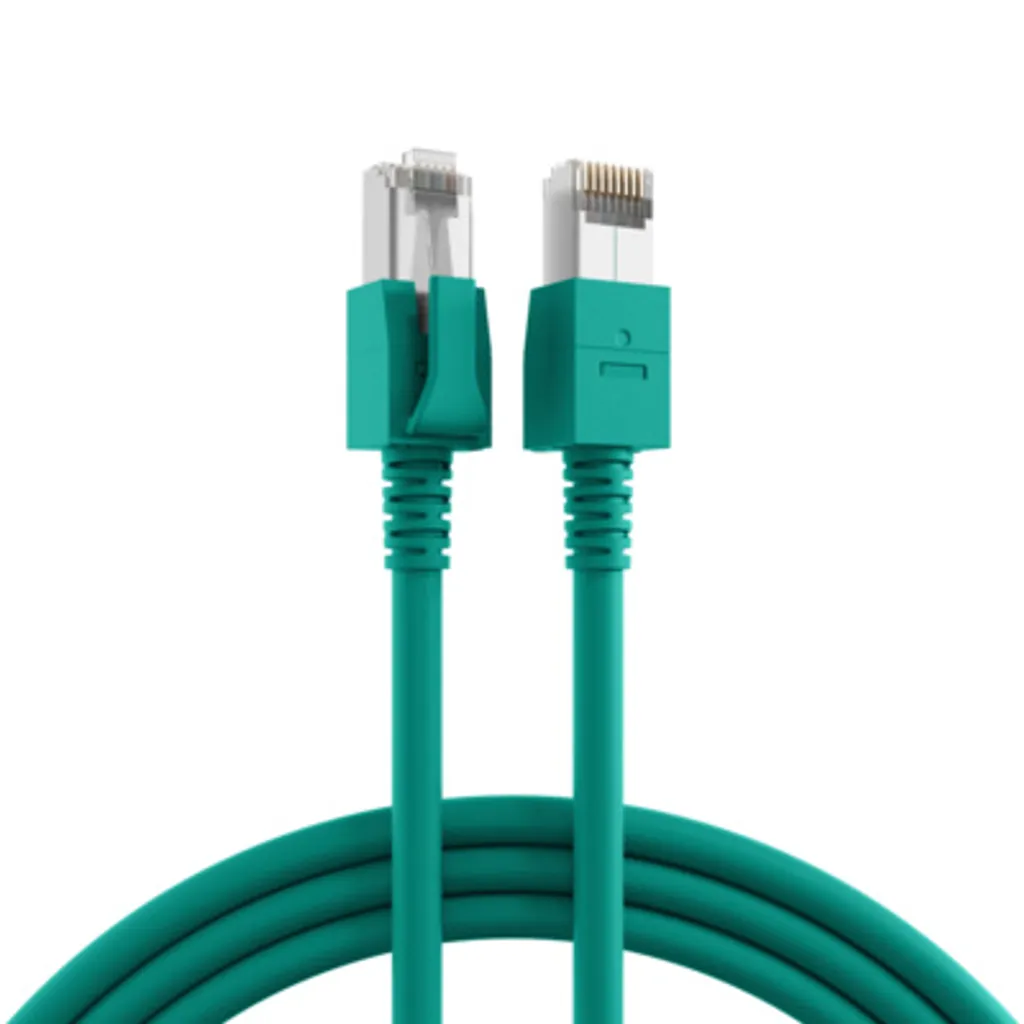 EFB RJ45 Patchkabel S/FTP, Cat.6, VC LED, 2m, grün