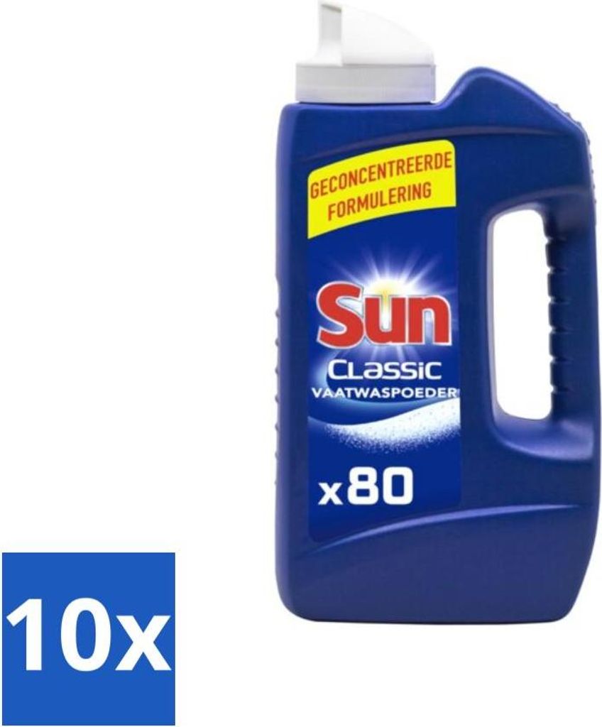 Sun Geschirrspülpulver Normal 1,39 kg 80 Spülgänge - Vorteilspack - 10 Stücke