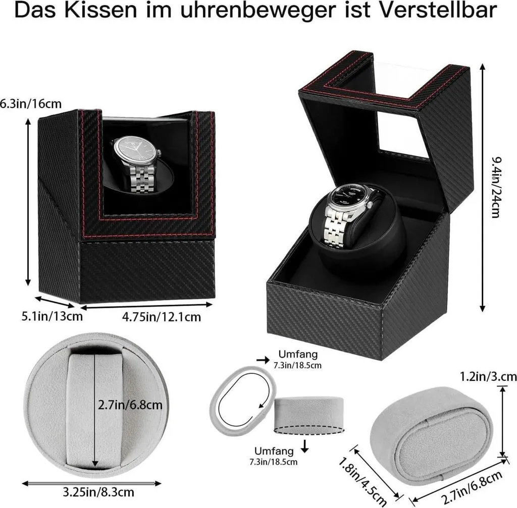 Boîte à montres de luxe rotative avec alimentation secteur et à pile - 3