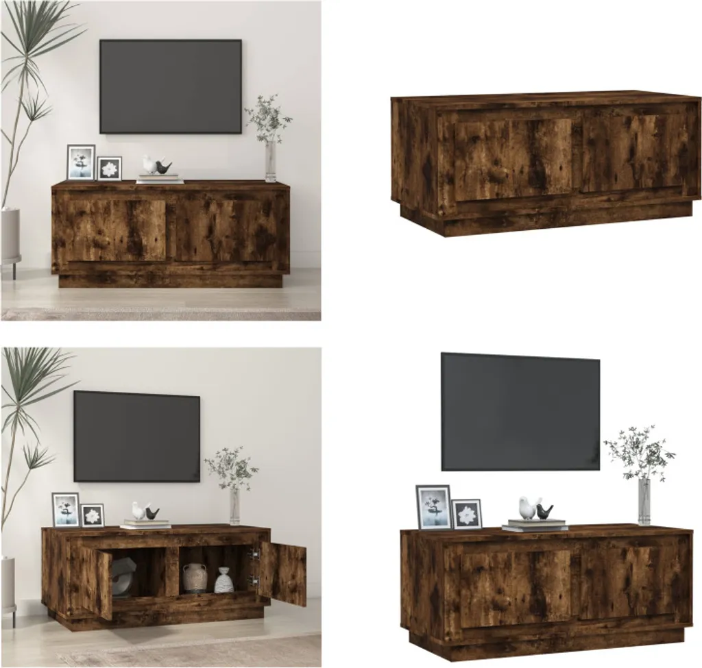 vidaXL Tavolino Rovere Affumicato 102x50x44 cm | Tavolo Divano Design