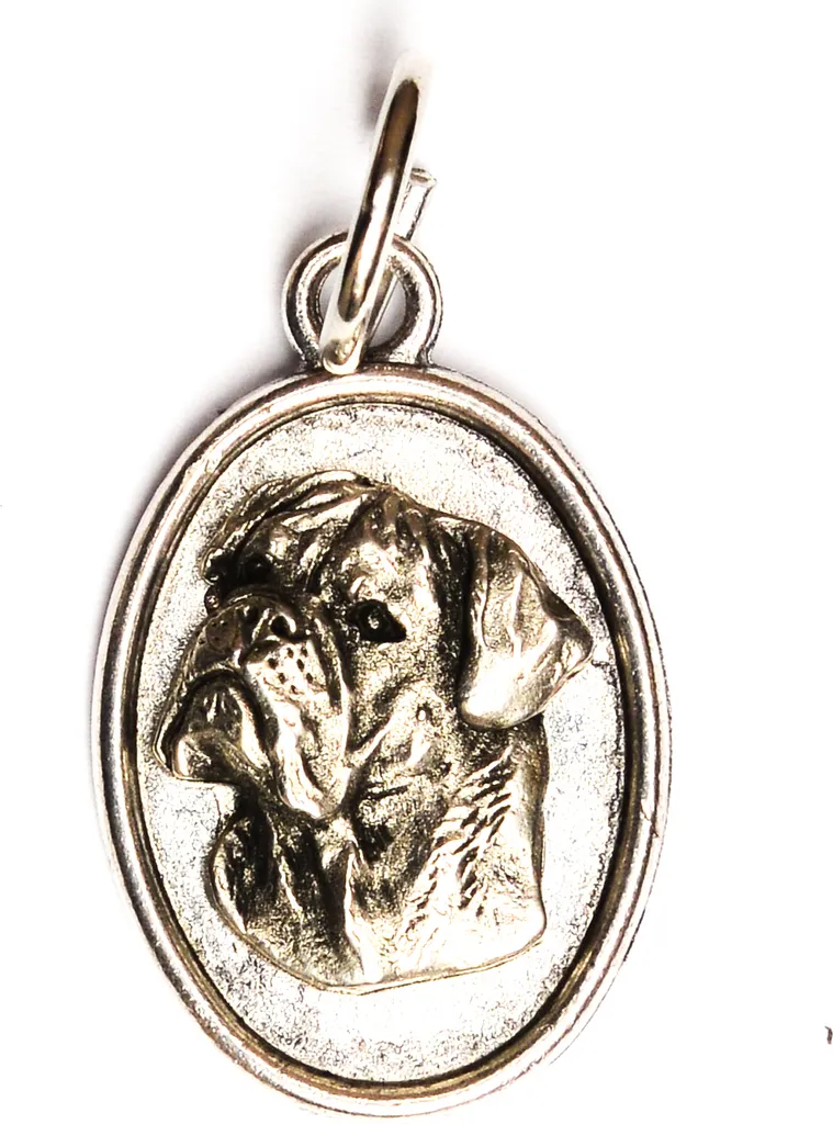 Bijou Chien Bullmastiff I Pendentif Unique en Métal pour Femme 45cm