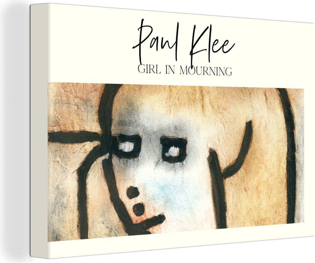 OneMillionCanvasses - Leinwandbilder - 150x100 cm, Paul Klee - Trauerndes Mädchen - Gemälde, Wandbilder Kunstdruck Wanddekoration - Foto auf Le...