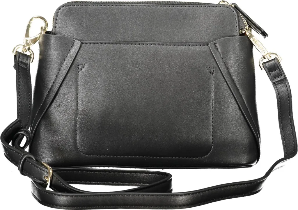 Sac à bandoulière noir zippé en textile recyclé durable - Format Medium - 2