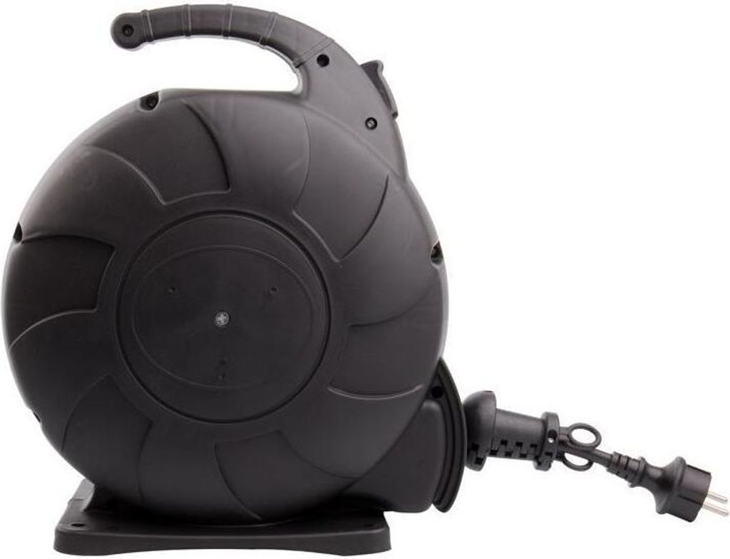 Kabeltrommel mit Automatischem Rücklauf 15m IP44 Schwarz Produktbild 5