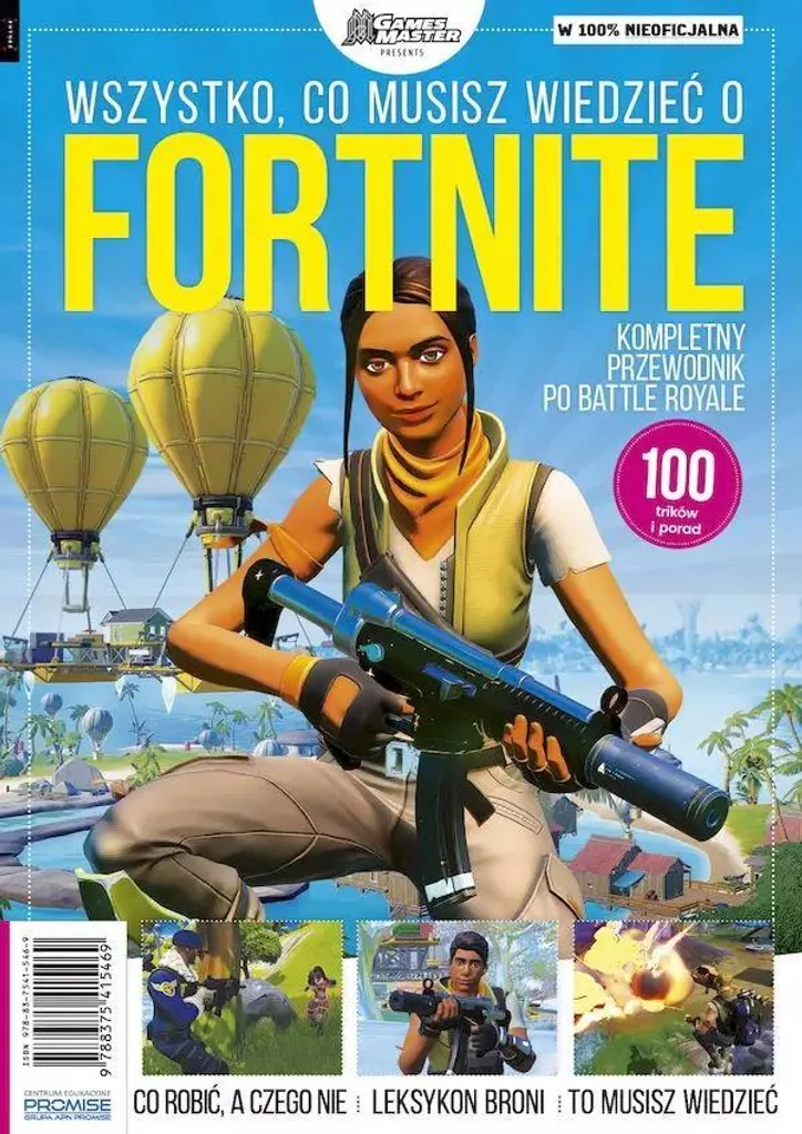 Livre Fortnite en polonais pour tout savoir sur l'univers du jeu