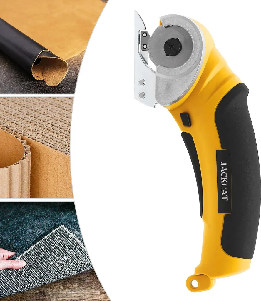 Ciseaux électriques pour tapis et cuir - Coupe sans fil de précision