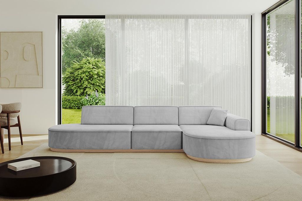 ALTDECOR Ecksofa in L-Form MARI-L2-v1 - 328x171x83 cm Grau - Corner Sofa Bett Eckcouch Couch Wohnlandschaft Cauchsofa