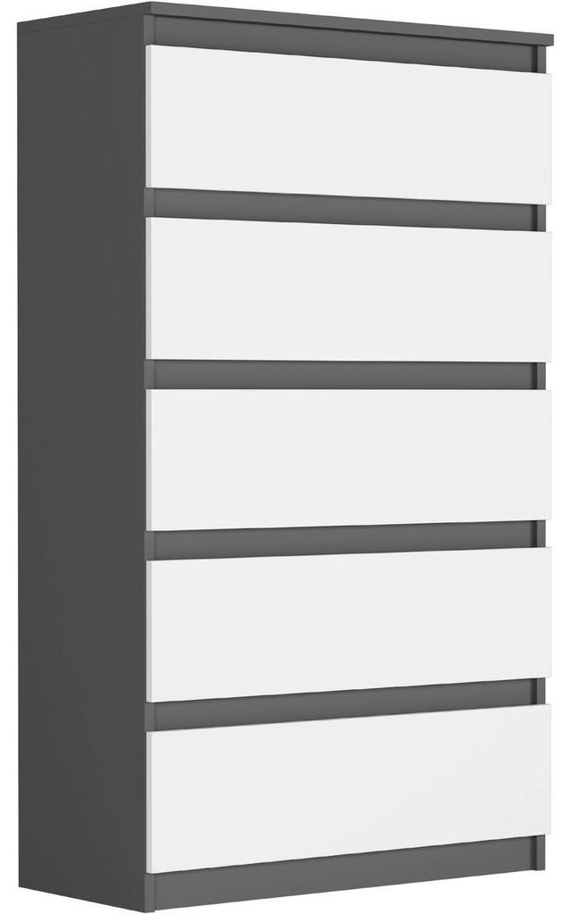 Kommode - Anthrazit Mix - 70 x 40 x 121 cm - Modern R-5 Produktbild 
