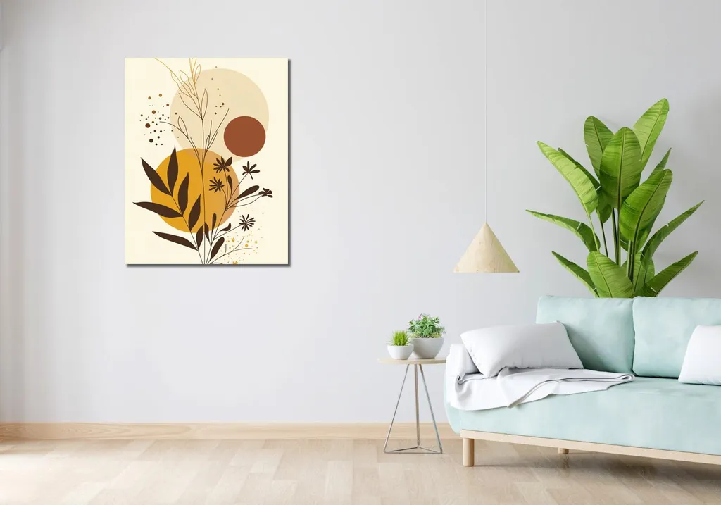 Image Or Saisons 70 x 90 cm - Grand Format avec Finition Dorée Chic