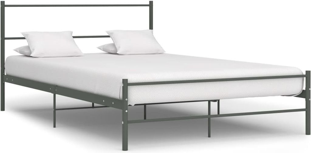 "Rabatt" Bettgestell Komfort - mit Lattenrost - Grau Metall 160×200 cm - Klassische Betten CC2228