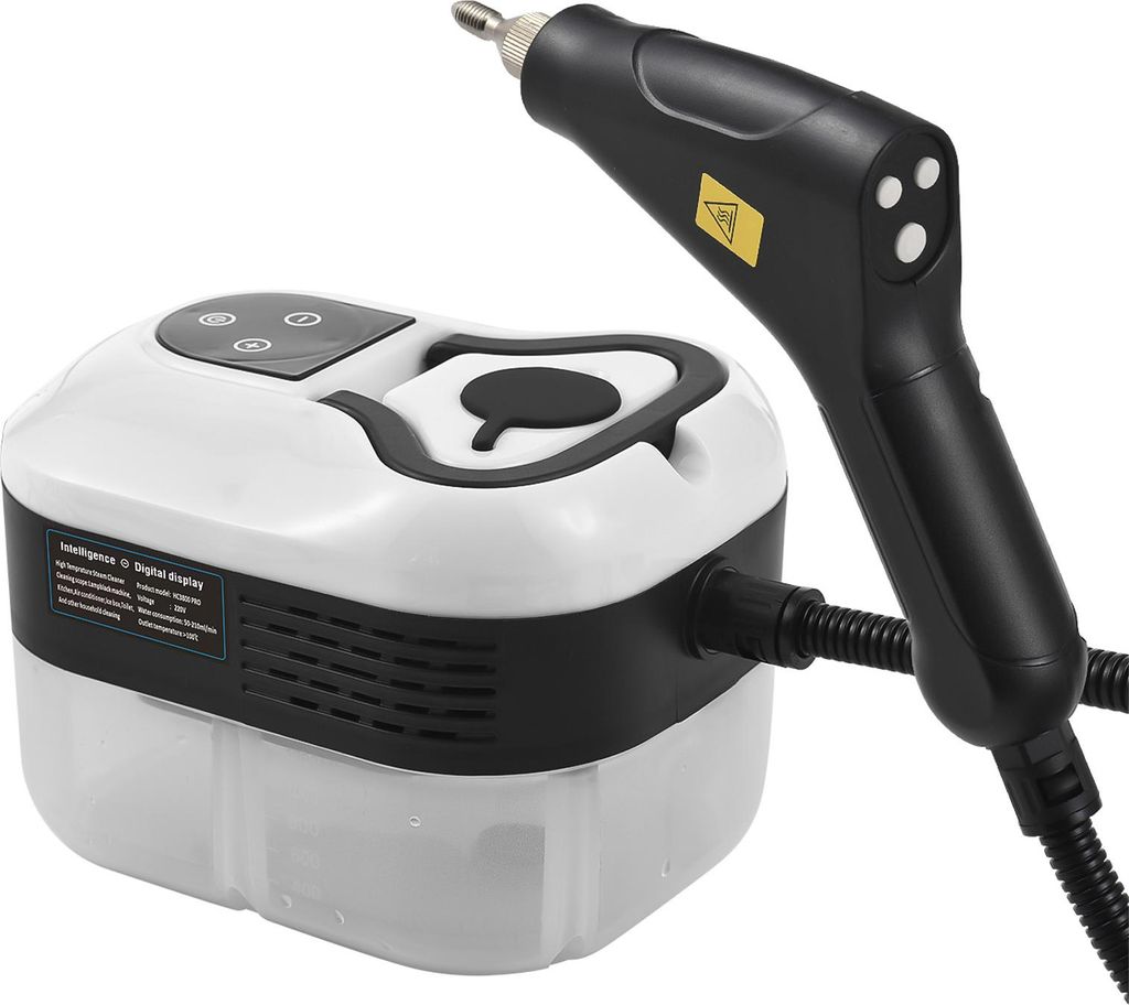 Handdampfreiniger mit 6 Stück Zubehör Touchscreen 6 Stufen einstellbar 105/221H Dampfreiniger mit tragbarem Handgriff 1200ml/40.5oz Wassertank f...
