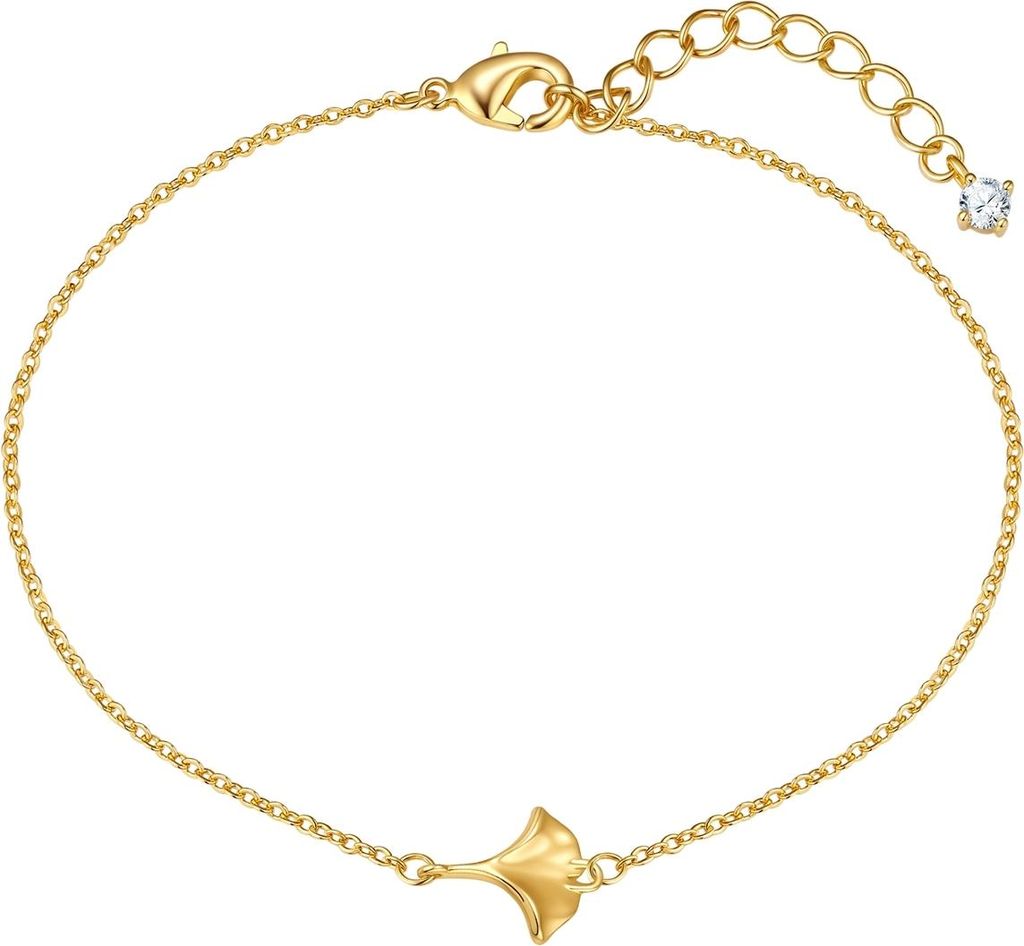 Lulu Jane Armband Ginkgoblatt Messing Zirkonia 50071302