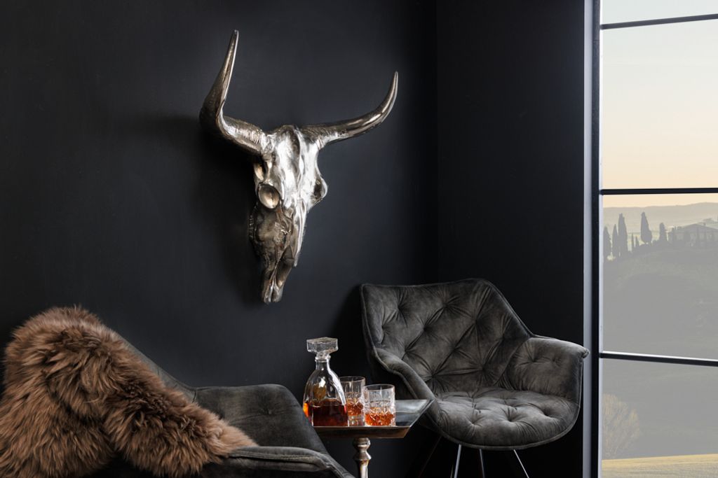 Eindrucksvoller Deko Schädel MATADOR Longhorn Skull massive Produktbild 3