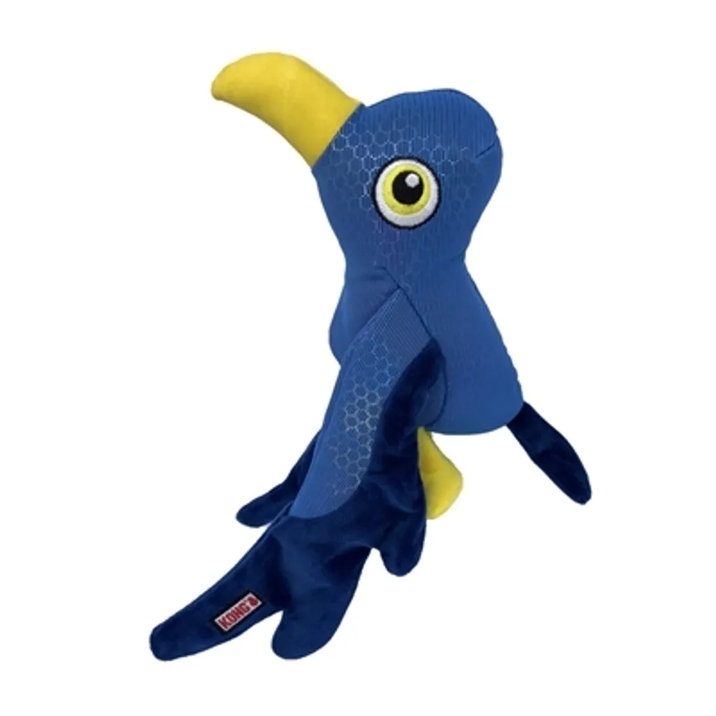 KONG Shimmy Shakers Gabbiano Blu Peluche Cane Gioco Interattivo