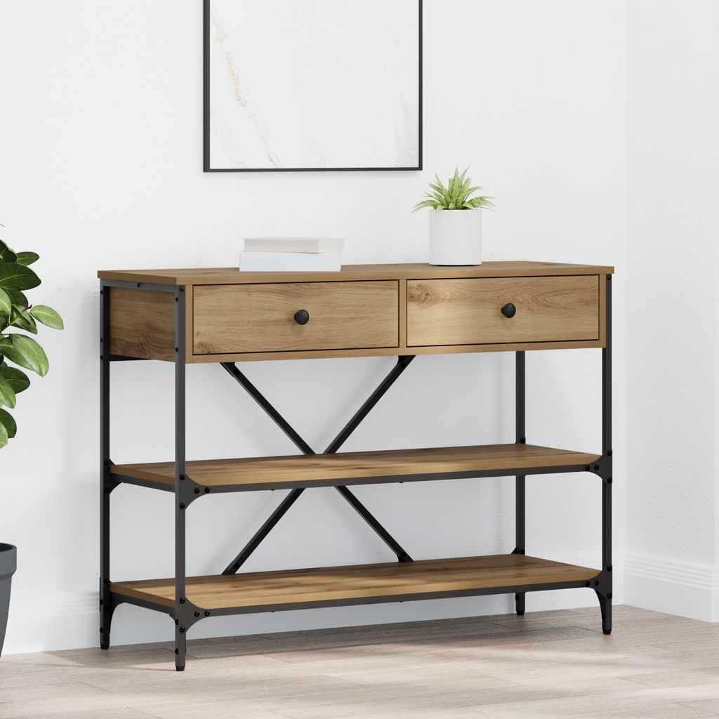 Konsolentisch Artisan Eiche 100x34.5x75 cm Holzwerkstoff, Beistelltische DesignMöbel Neu