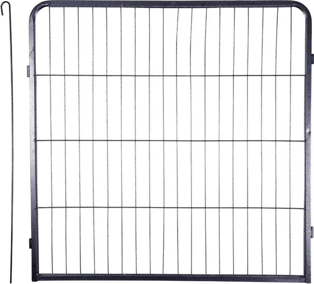 Enclos pour Chiots et Chats Modulable en Métal Noir - Barrière de Sécurité