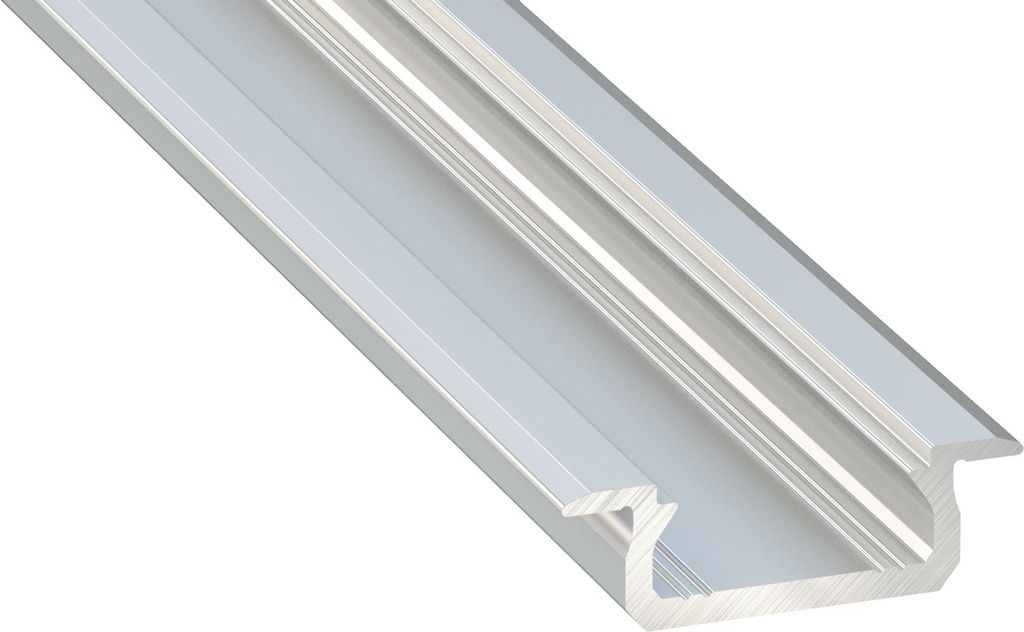 LED Aluminium Profil Leiste Weiß | Typ Z Vielseitig einsetzbar | Mit Endkappe | Milchig Abdeckung | 1m