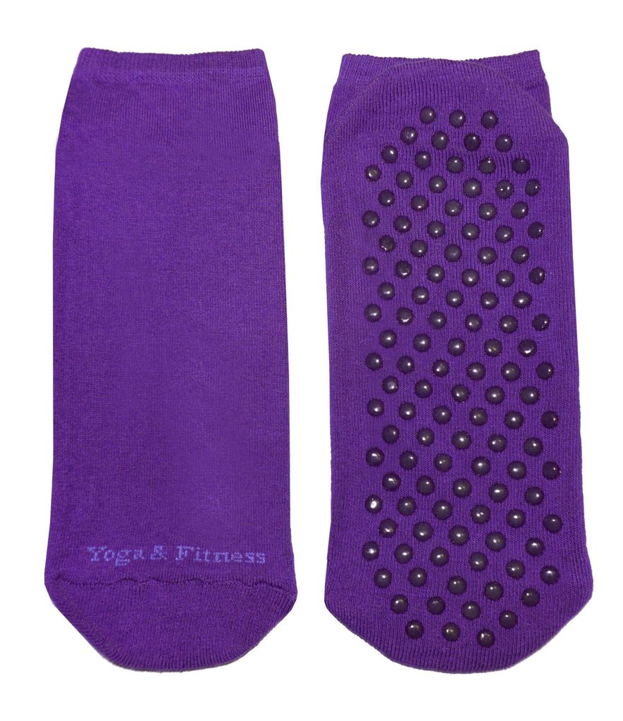 Damen Sport Socken mit ABS-Noppen aus Baumwolle Yoga und Fitness Traube Größe 39-42