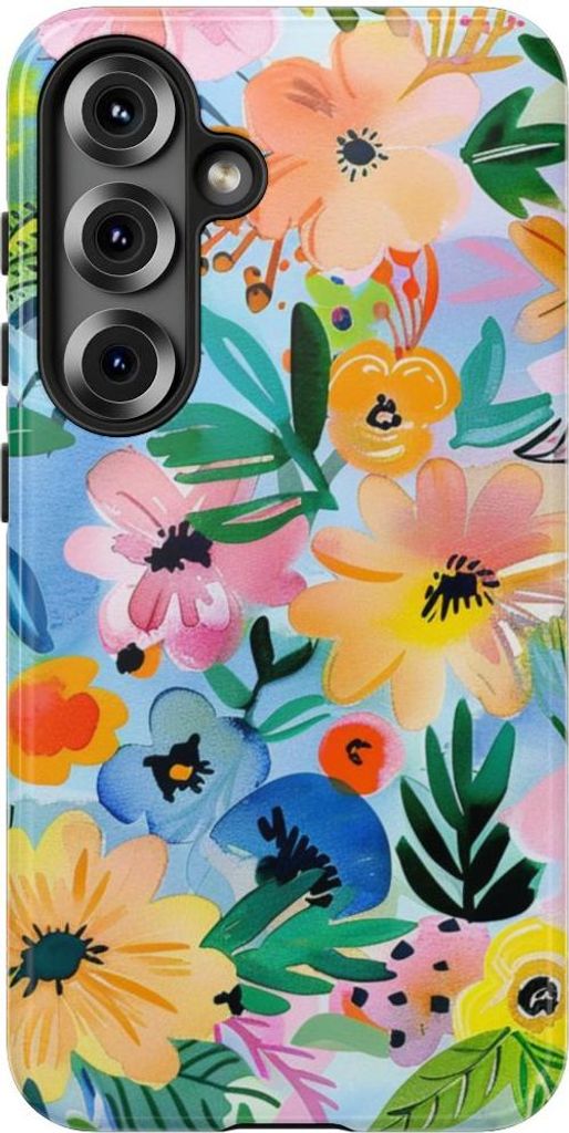 Aquarell-Blumenmuster – Hülle Kompatibel mit Samsung Galaxy S25