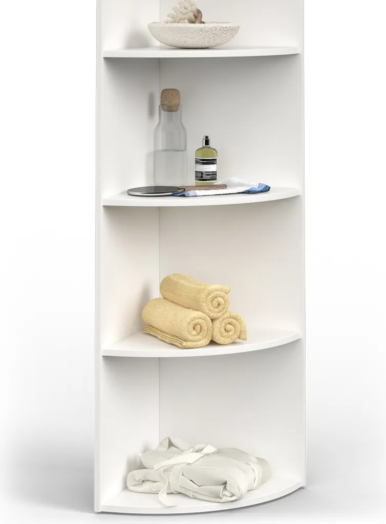 Meuble d'angle Design Blanc 40x180cm Vicco Ecki à 5 Compartiments