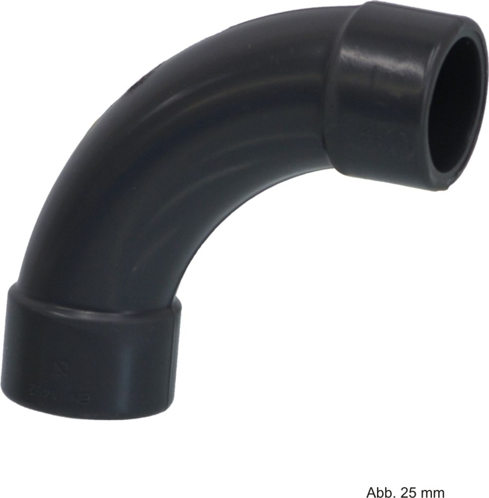 PVC-U Bogen 90°, Spritzguss, Klebemuffe, 16 bar, 40 mm