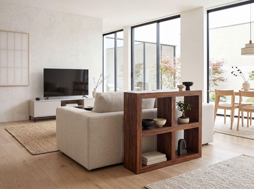 FineBuy Standregal Sheesham Massivholz 82 cm hoch 4 Böden Produktbild 