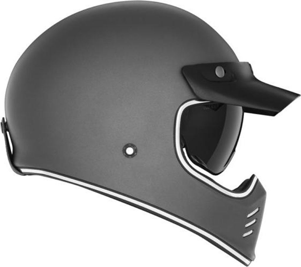 NOX Premium Integralhelm Seventy II Vollgesicht Titan Matt Größe M