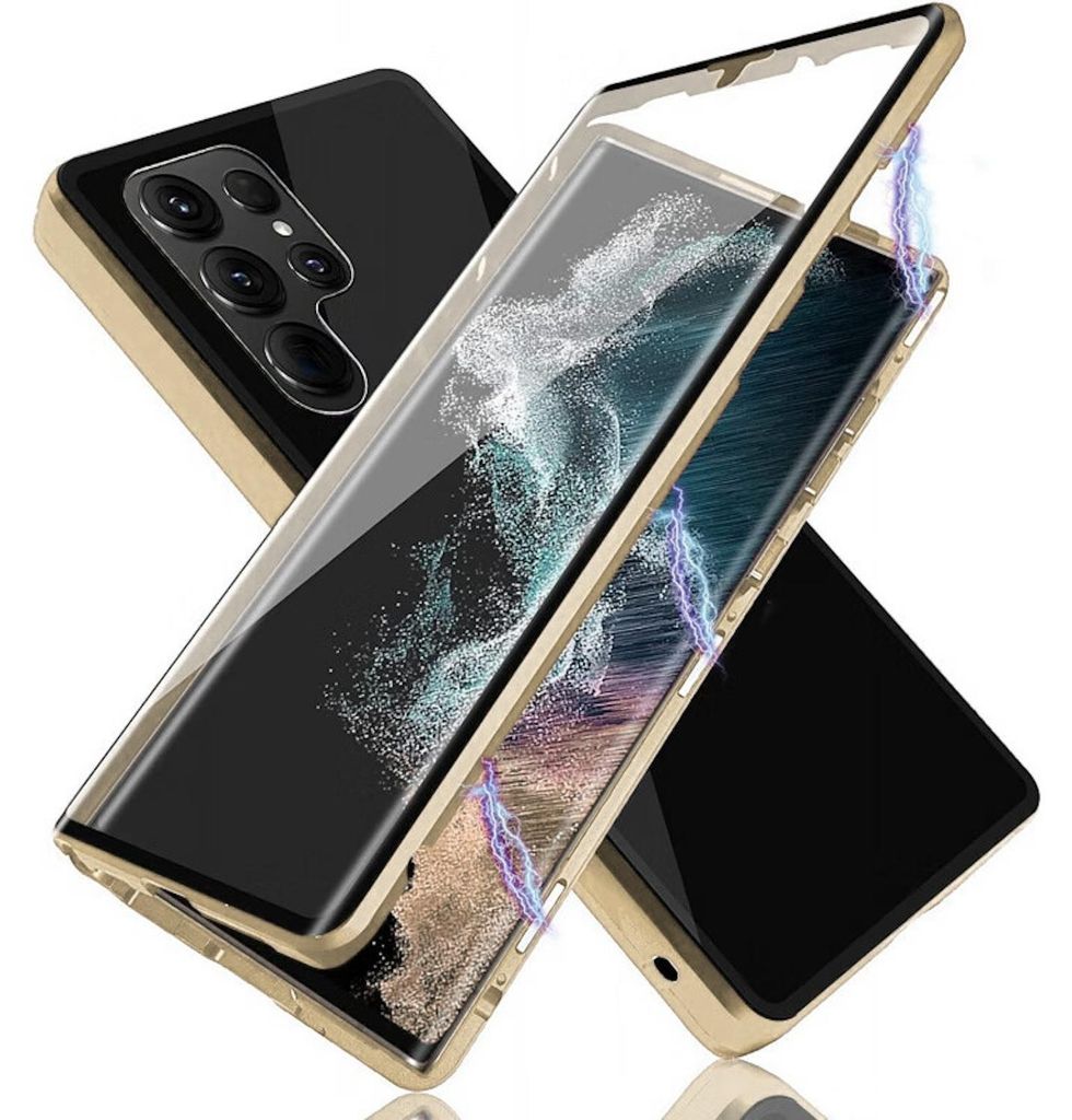 Für Samsung Galaxy S24 Ultra Handy Tasche 360 Magnet Glas Produktbild 