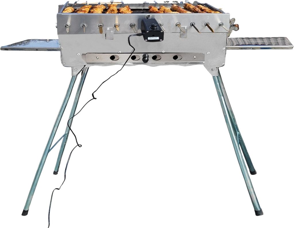Mangal Astana mit Drehspießregler 11 Spieße 230V Alumotor Produktbild 
