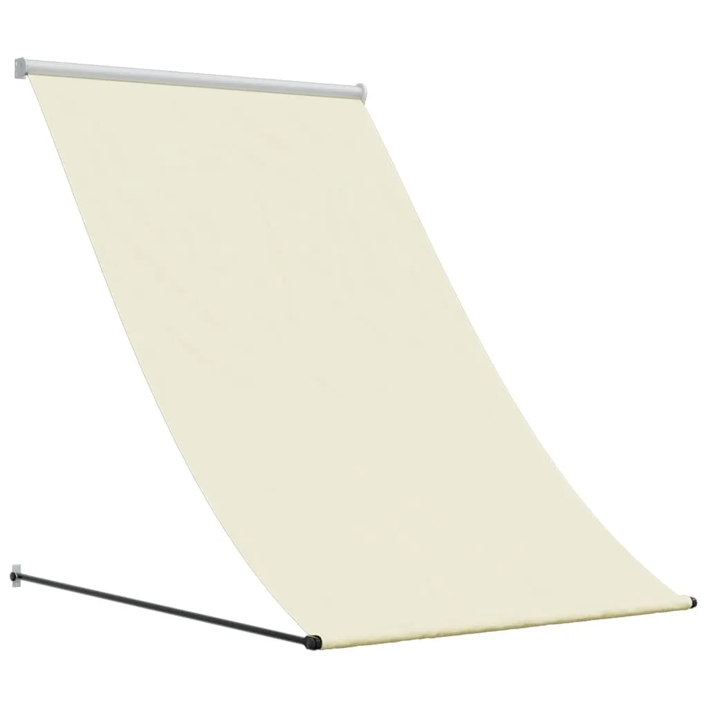 Tenda da sole retrattile crema 100x150 cm in tessuto e acciaio