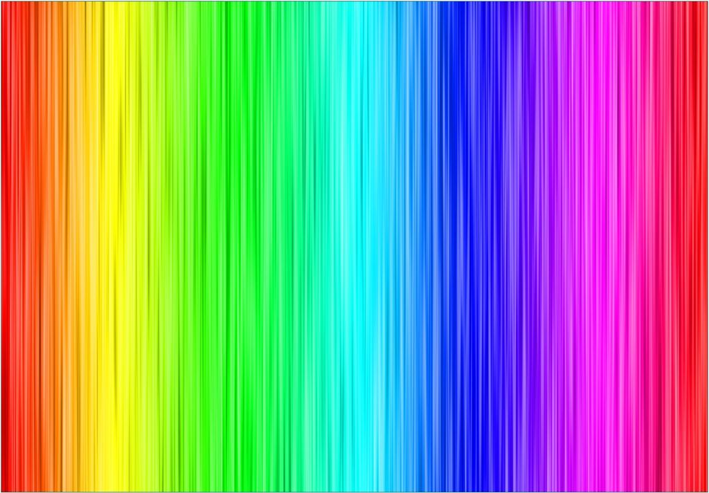 Wallario Fototapete Vliestapete, seidenmatte Oberfläche, einfache Verarbeitung, Größe 200 x 140 cm, Motiv Regenbogenmuster - Farben rot, gelb, g...