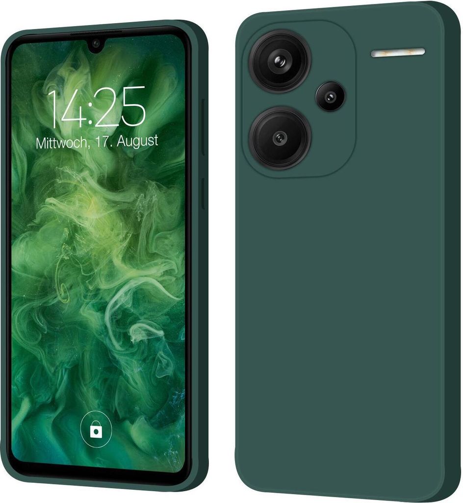 Hülle für Xiaomi Redmi Note 13 Pro+ 5G Case Cover Bumper Silikon Softgrip Schutzhülle Farbe: Grün