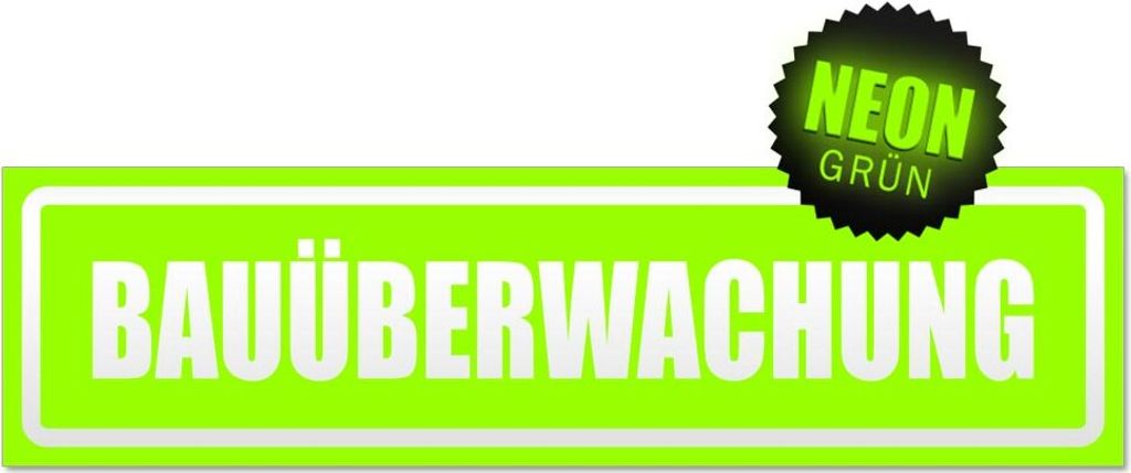 Bauüberwachung invertiert Magnetschild Schild magnetisch
