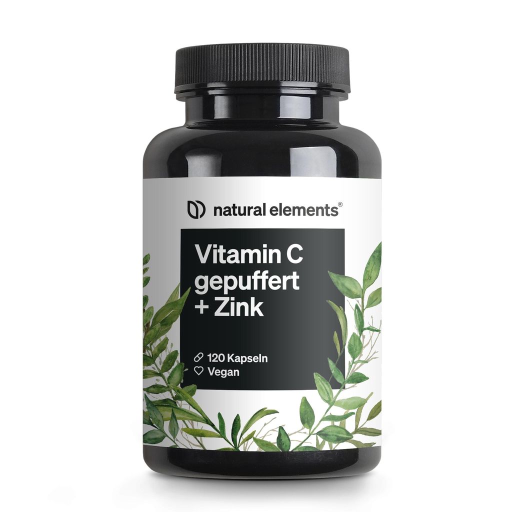 natural elements Vitamin C – 120 Kapseln – 1000mg + 15mg Produktbild 
