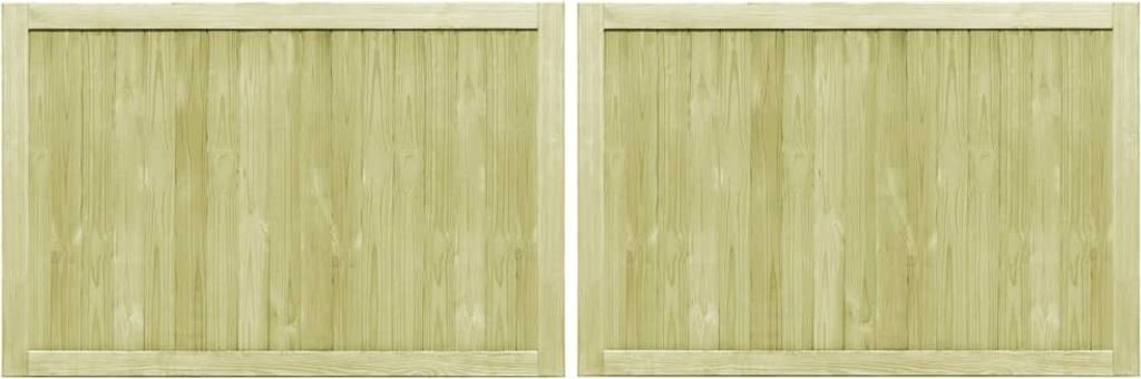 Cancelli da giardino 2 pezzi 300 x 100 cm Legno di pino Immagine del prodotto 